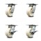 Service Caster 5 Inch Nylon Swivel Caster Set with Roller Bearings 2 Brakes SCC-35S520-NYR-2-SLB-2 - alternate 1